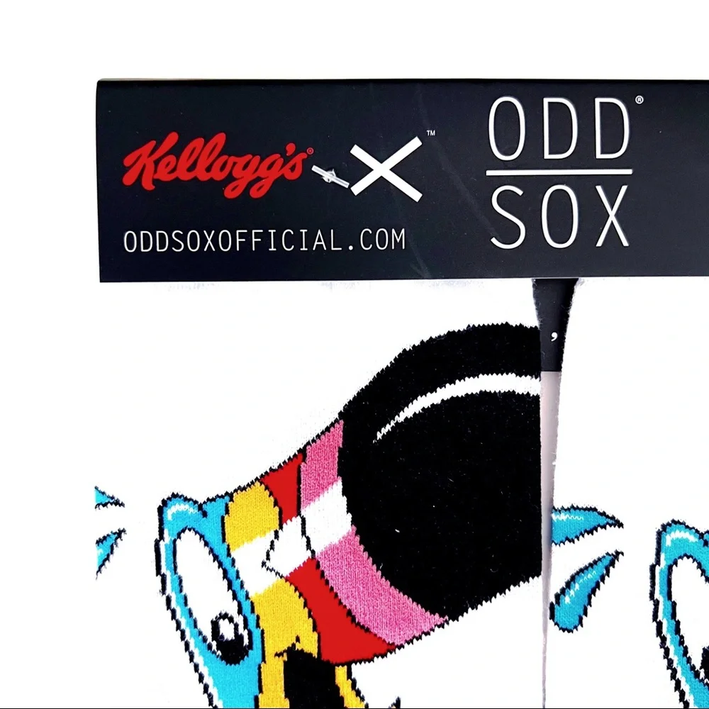 Odd Sox Froot Loops Cereal Crew Socks Mens Womens Mascot Toucan Sam Mascot Gift